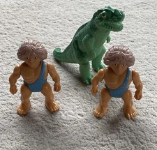 Lot Of 3 Playskool Definitely Figures 2 Grak Caveman & T Rex