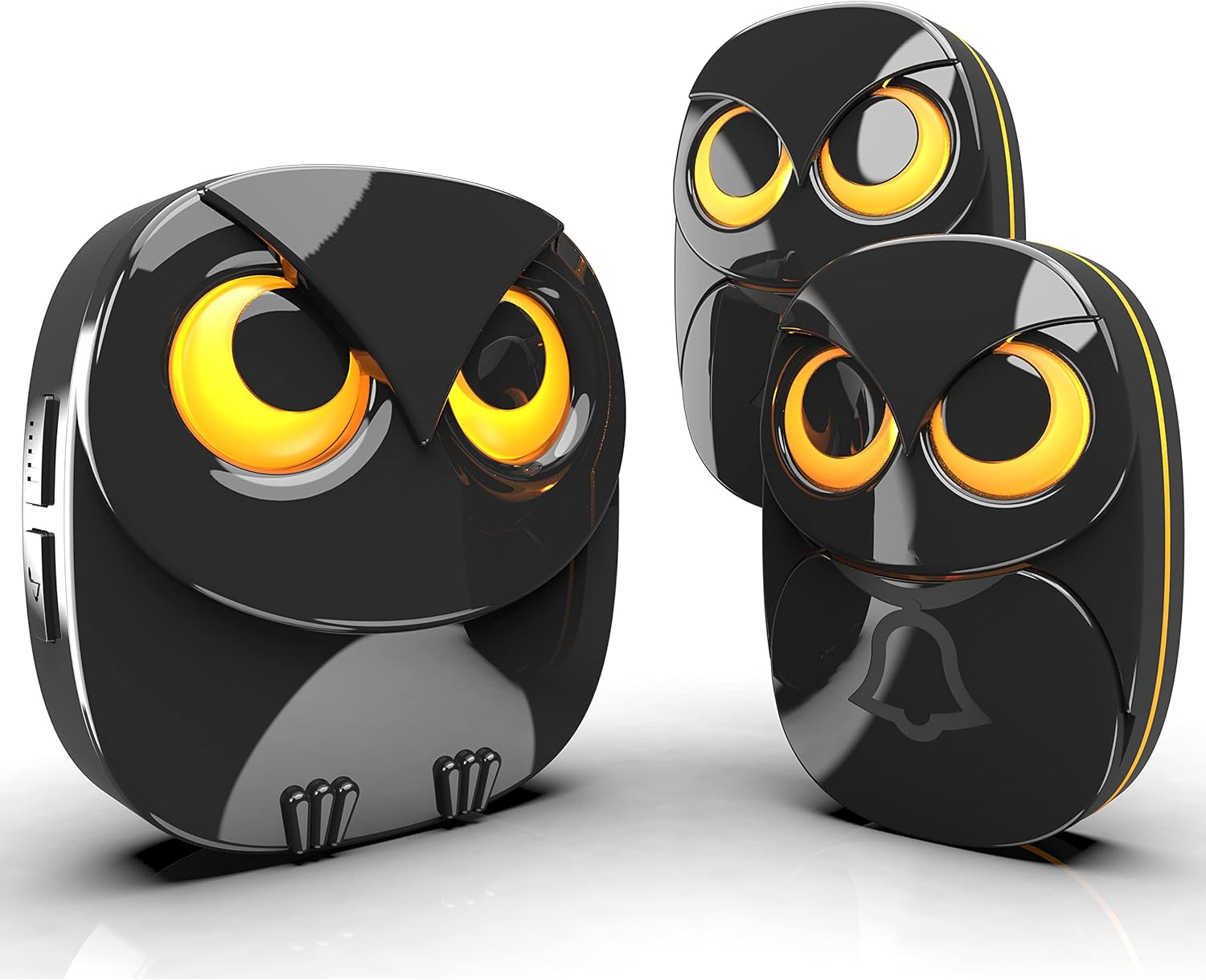 Cute Owl Wireless Doorbell with IP55 Weatherproof Outdoor Remote Push Button