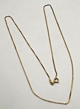 14k Yellow Gold .8mm 20" Box Chain Necklace