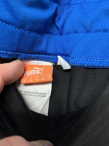 Puma Dry Cell Youth Basketball/ Jogger Pants- Medium- Black With Blue Trim - Picture 6 of 13