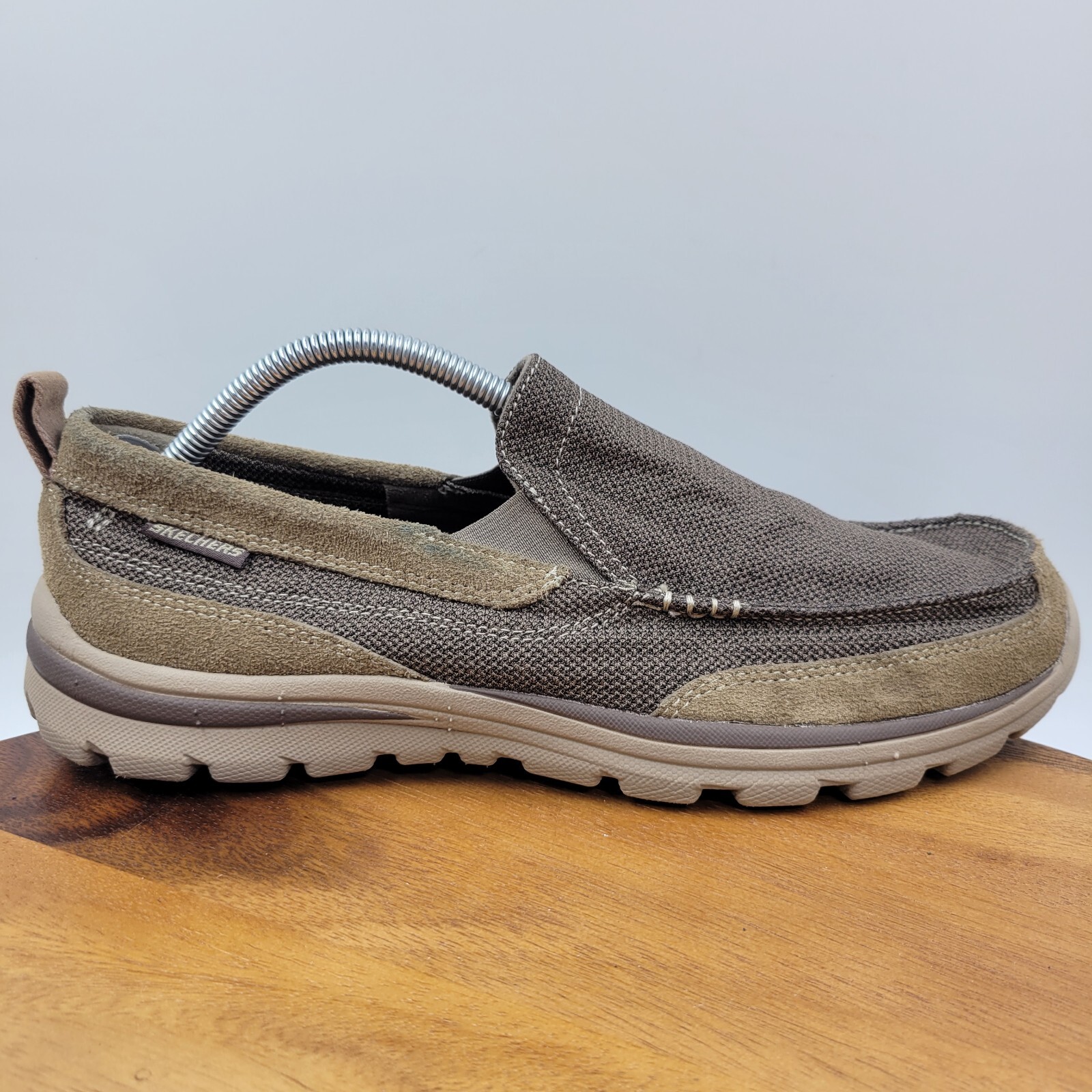 Tan Comfort Moc Boat Loafer Shoes 