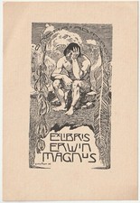 GEORG POPPE: Exlibris f�r Erwin Magnus, 1905