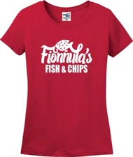 Fionnula's Fish & Chips Derry Girls Missy Fit Ladies T-Shirt (S-3X)