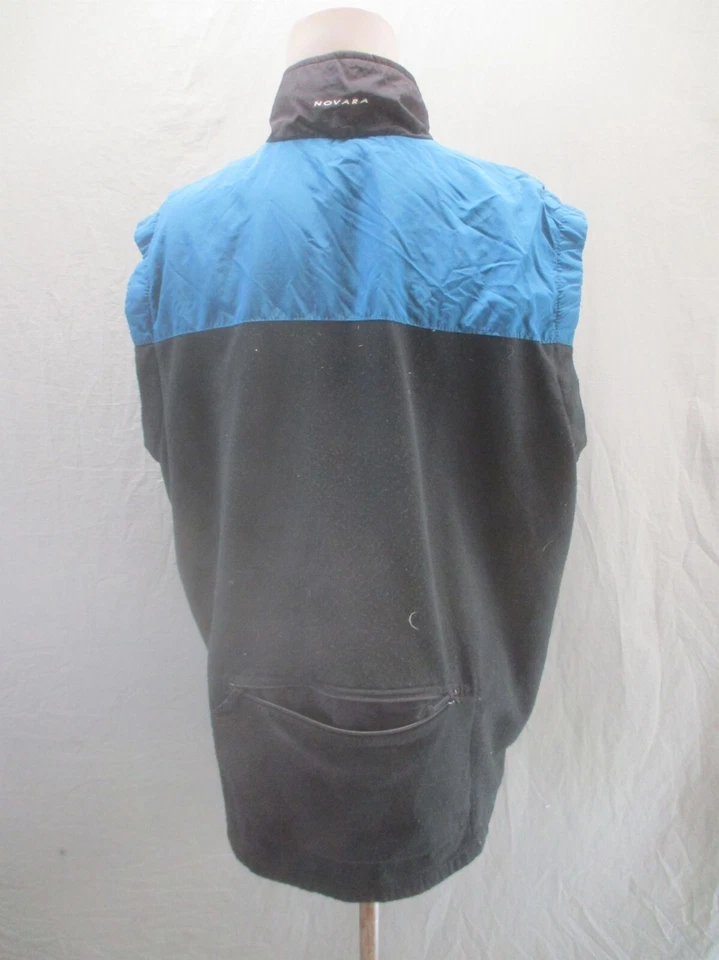 Chaleco de ciclismo NOVARA BY REI talla L para hombre azul 100 % nailon cremallera completa cuello alto 927 Foto 4 de 4