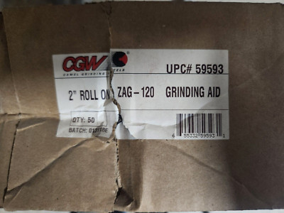 CGW Abrasives 59593 2'' Q/C Discs-ZIRC w/Grind Aid, Roll-On Size 2, 120G, 50/BOX