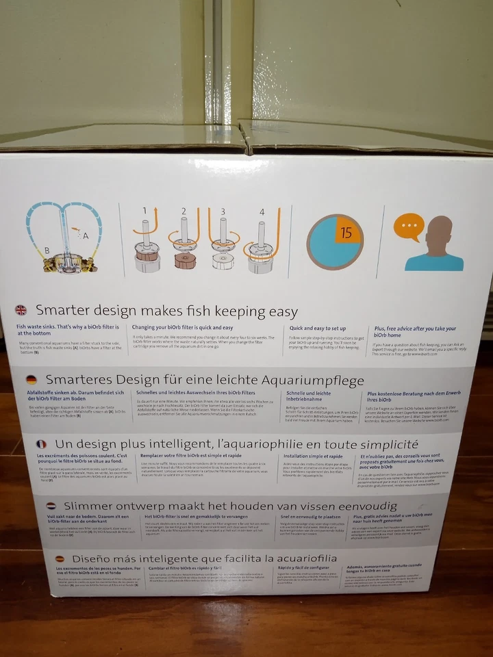 NEW Sphere Fish tank BiOrb Atlantic® Oase HALO 15 MCR Aquarium Remote White - Image 3 of 4