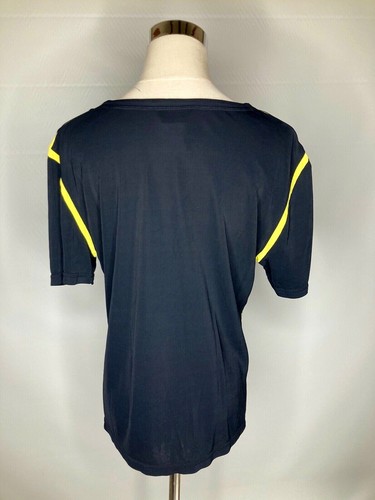 CAMISETA DE COLECCIÓN GIANNI VERSACE '97 NEGRA RAYÓN TOP AMARILLO FORRADO BRILLANTE ITALIA - Imagen 5 de 12