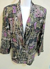 Vintage 80's Kensington Square Boyfriend Blazer Size Medium Floral Oversized