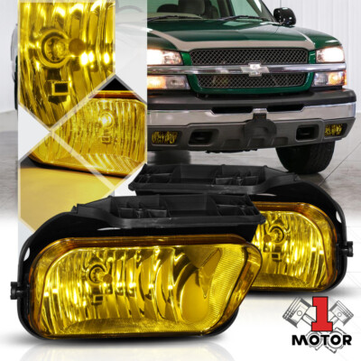 Golden Yellow Fog Light Bumper Lamps for 03-06 Chevy Silverado 1500/2500/3500 HD