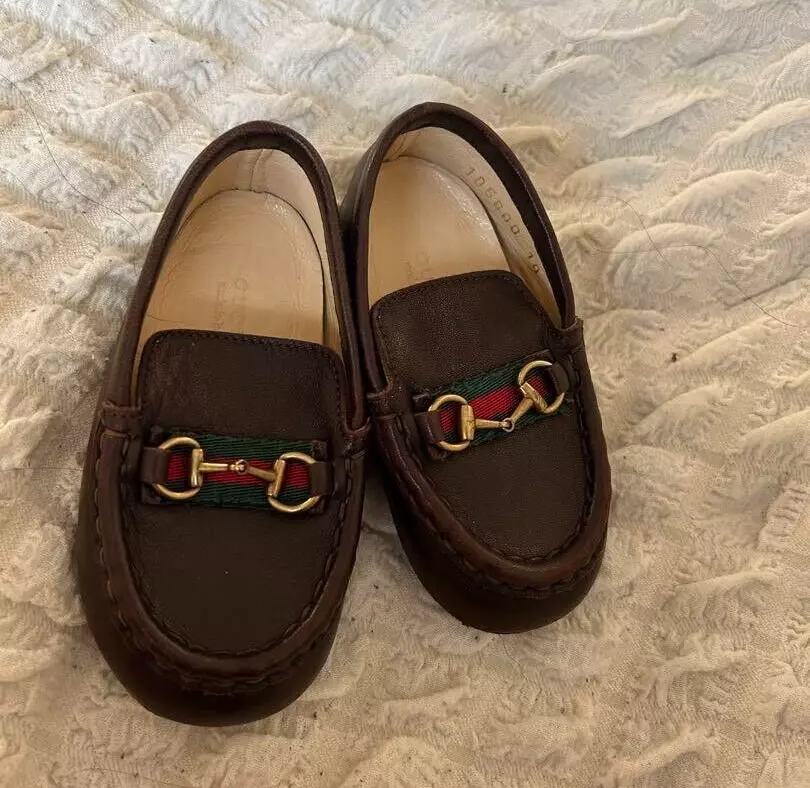 Chaussures bébé GUCCI Sherry Line cuir taille 19