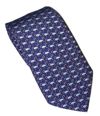 VINEYARD VINES NAVY CANDY CANE & WHALE MEN'S SILK NECKTIE NWT $85