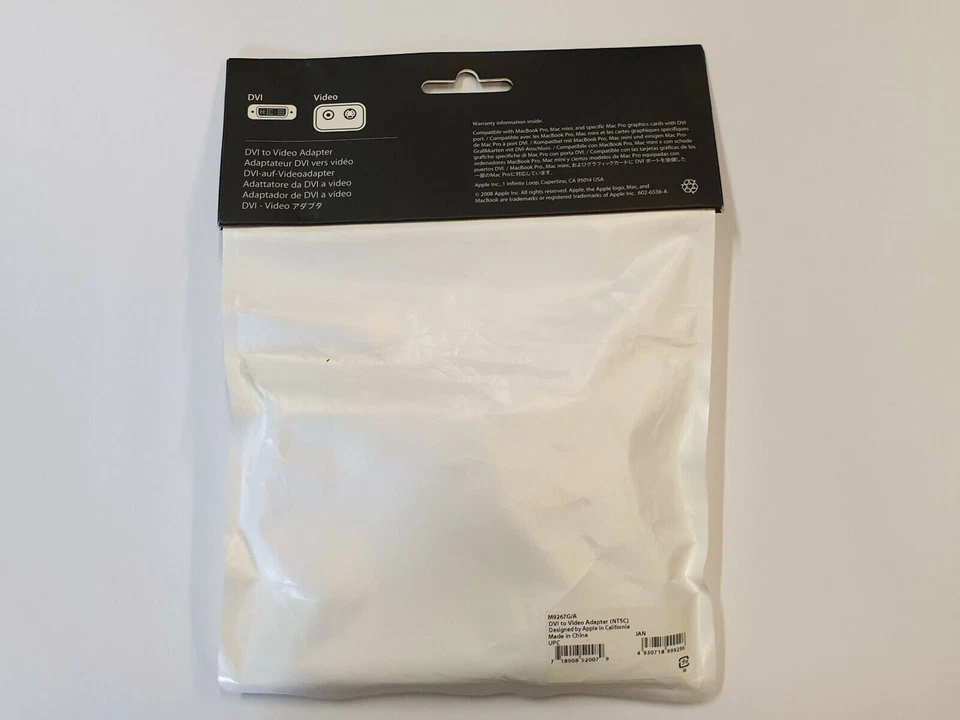 Genuine Apple DVI to NTSC S Video / Composite Display Screen Adapter M9267G/A - Image 2 of 4