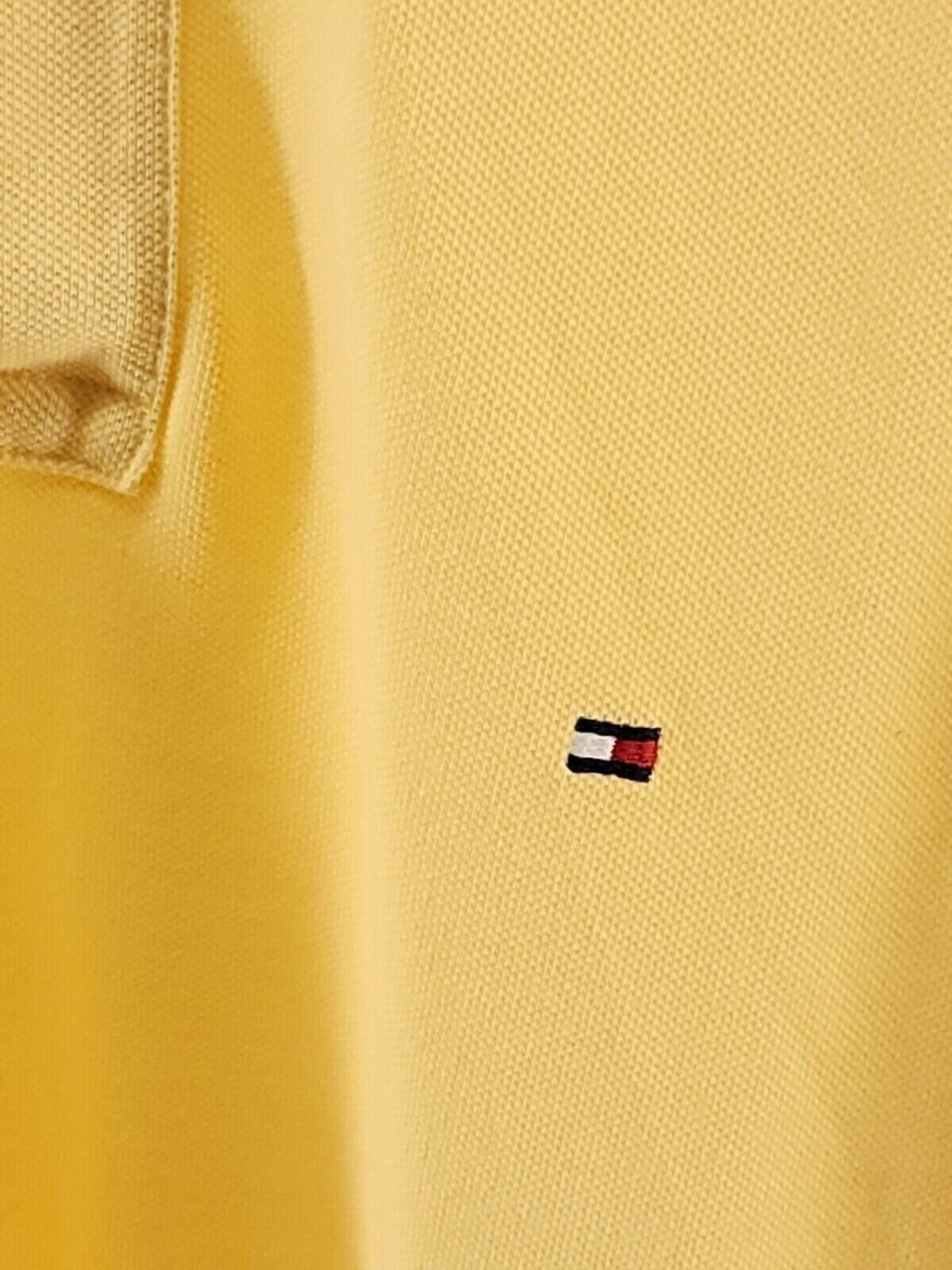 Tommy Hilfiger Mens XL Color Yellow Short Sleeve With Logo Polo Shirt thumbnail 5