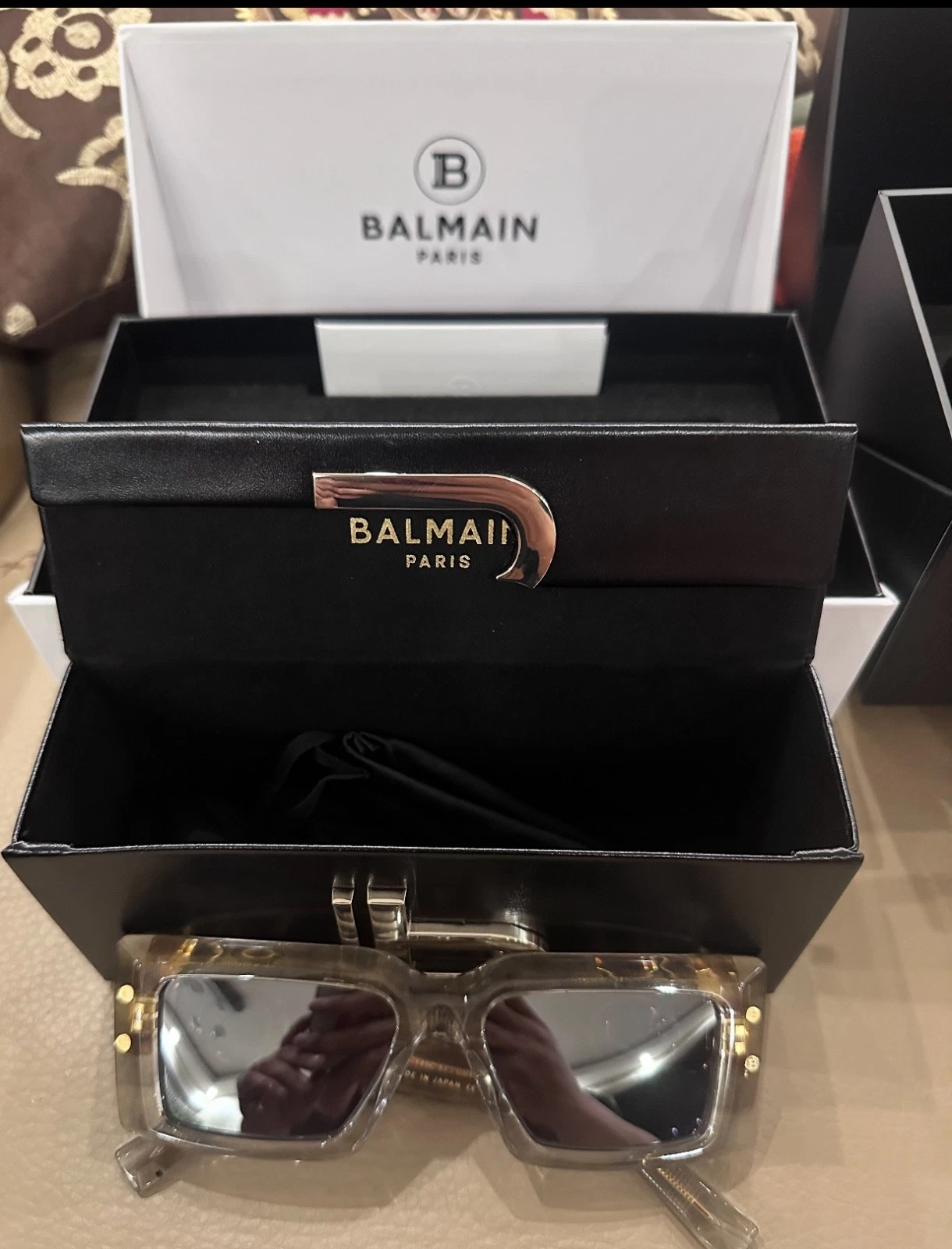 Balmain — Balmain Paris Women’ Sunglasses BPS-145C-53 IMPERIAL GREY-GOLD