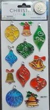 Ornament Stickers -11 Stickers- Christmas Paper Crafts 