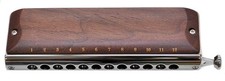SUZUKI G-48W Chromatic Harmonica Gregoire Maret Signature 12 Hole 48 Note Wooden