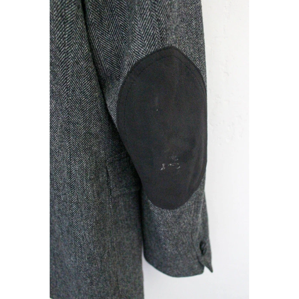 Pendleton Blazer Jacket Mens 42 Wool Herringbone Western Suede Elbow Patch *READ - Image 4 of 4