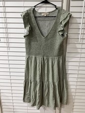 LOFT Olive Polka Dot Dress! Size L 💚 Best Offer Accepted!