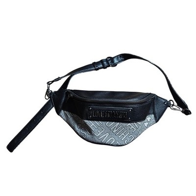 Love Moschino Logo Jacquard Monogram Belt Bag Fanny Pack Crossbody Streetwear