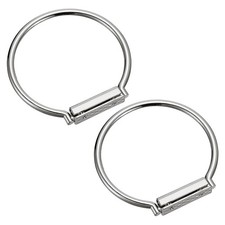 2Pcs 4.09" Semicircle Handbag Handle Frame Replacement for Purse Making Silver