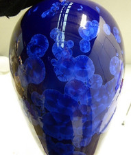 TED SECCOMBE EXHIBITION PIECE AUSTRALIAN POTTERY LAMP BASE CRYSTALLINE GLAZE