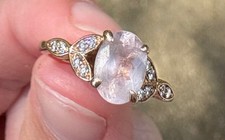 Rose Gold Morganite Engagement Ring Size 4.5