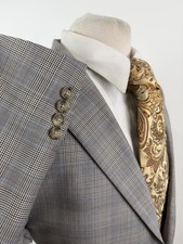 Hart Schaffner Marx Men's Gray Glen Check Wool Sport Coat Blazer JacketSize 44 R