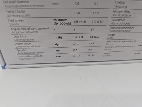 ZEISS Terra ED 32 (10 x 32 mm) Fernglas - Grau Neu Versiegelt im Karton - Bild 5 von 9