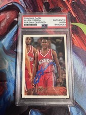 1996-97 Topps - Allen Iverson #171 (RC) Authentic Autograph 76ers HOF