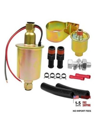 Universal 6 Volt Electric Fuel Pump with Installation Kit, Inline Type 5-8 PSI