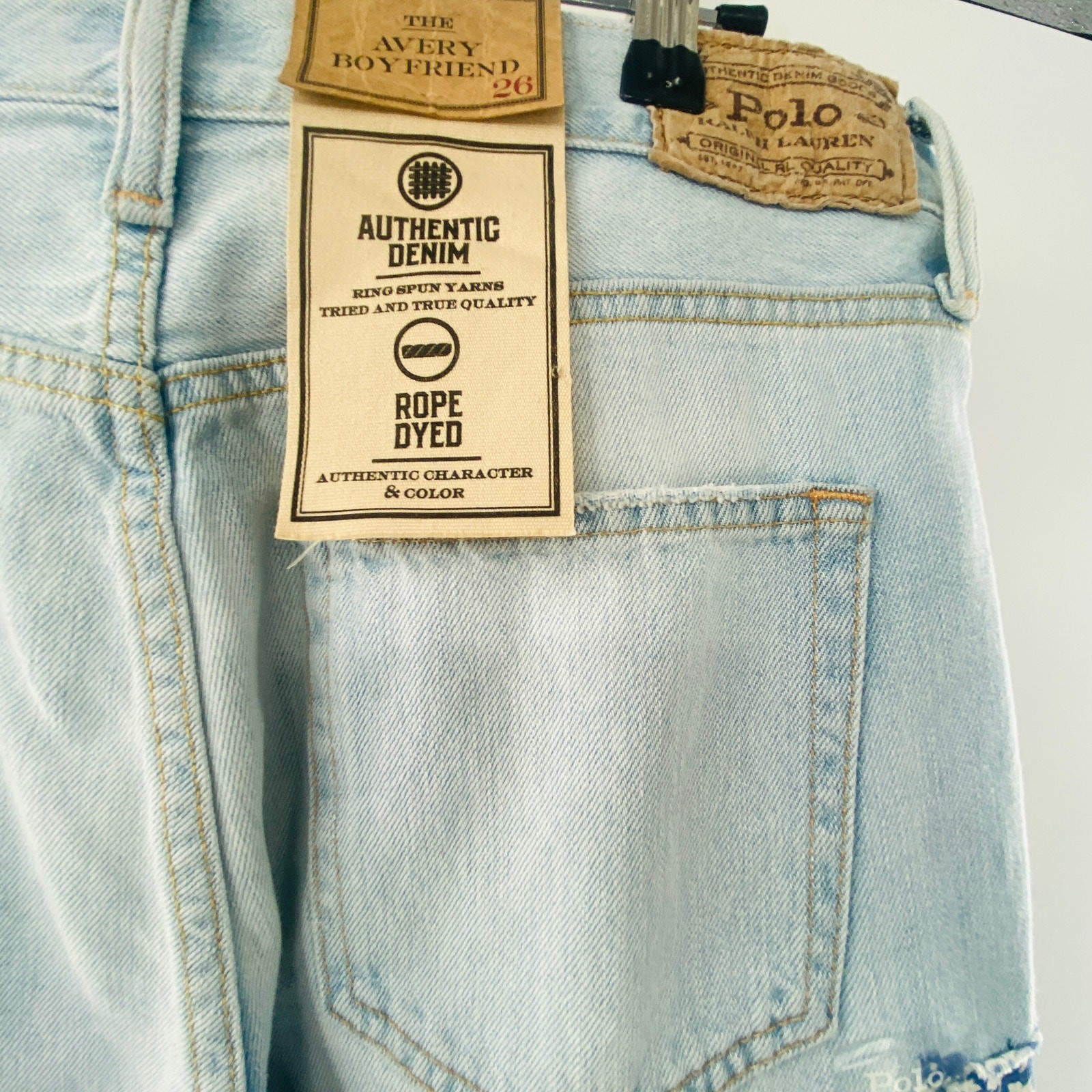 NEW Polo Ralph Lauren Avery Boyfriend Kipton Wash Patchwork Star Print Jeans 26 thumbnail 13