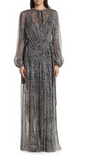 Melena Long Sleeve Silk Blend Maxi Dress Stella McCartney Size 42