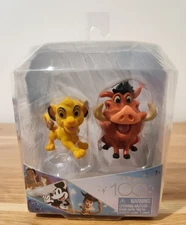 Disney 100 The Lion King Simba & Pumba 2" Figure Set Brand New 2 Pack NIB