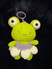 Hand made Crochet Frog Keychain