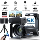 5K Video Camera Camcorder 56MP WIFI YouTube Vlogging/Podcast Camera 3” 270° 64GB