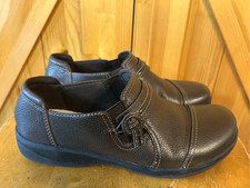 Clarks Cheyn Madi Dark Brown Leather Slip-On Shoes Size 7