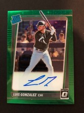 2021 Donruss Optic #RRS-LU Luis Gonzalez Rated Rookies Auto Green #/75
