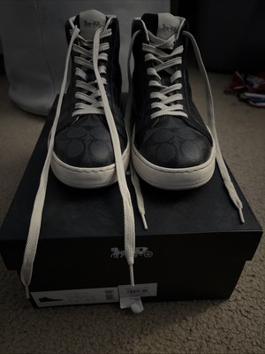 Coach Clip High Top Charcoal/Black Men display picture 3