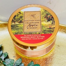 Bath  Body Works CHAMPAGNE APPLE HONEY Whipped Body Butter Cream 8 oz 185g NEW