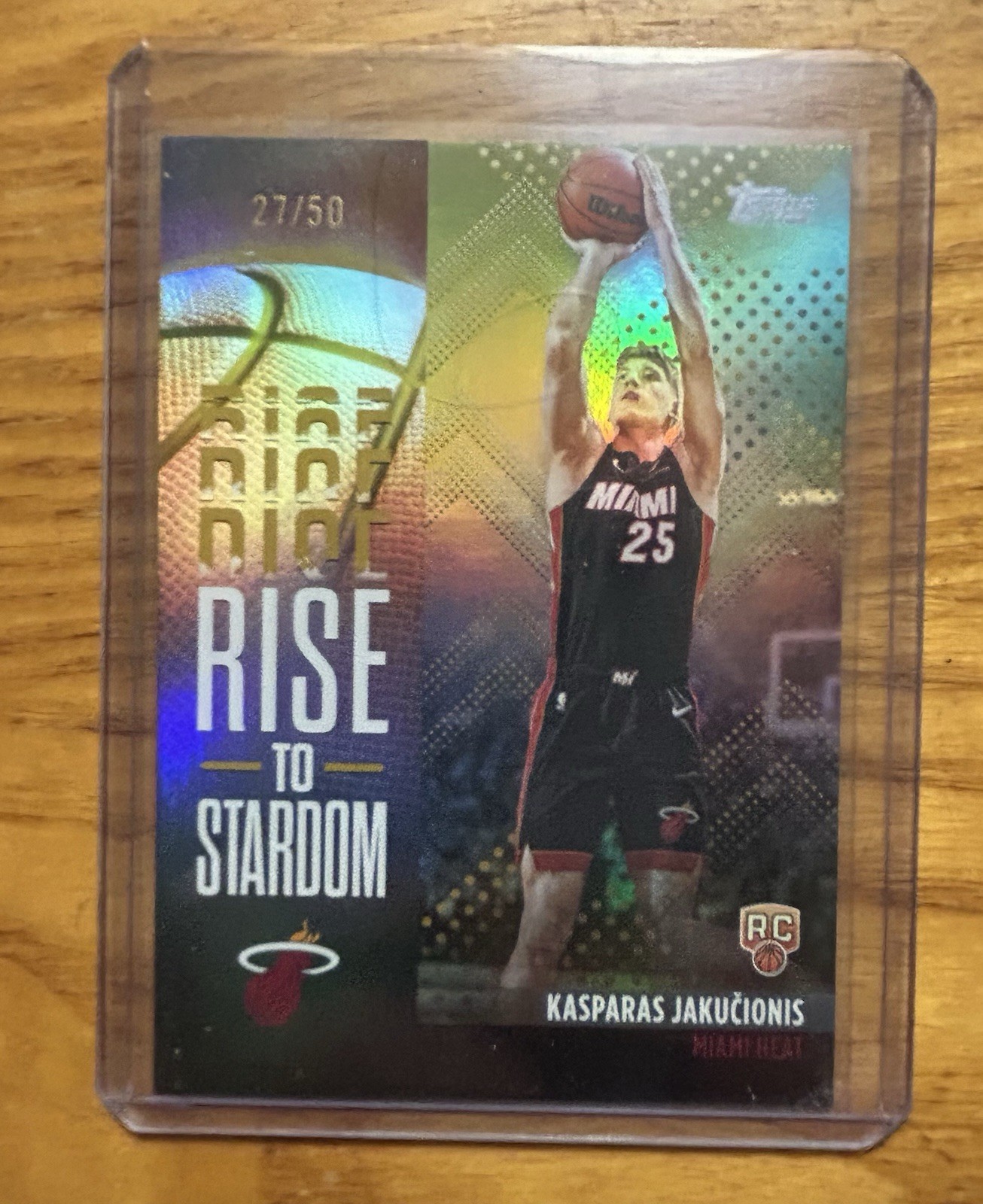 2025-26 Topps Basketball Kasparas Jakucionis Rookie RC Rise To Stardom Gold /50