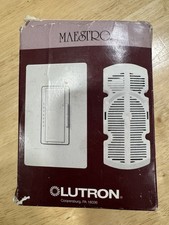 Lutron Maestro Fan & Light Dimmer Switch White LED CFL Incandescent New Open Box