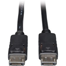 Tripp Lite DisplayPort Cable with Latches, DP to DP, 50' Pack of 1 , Black