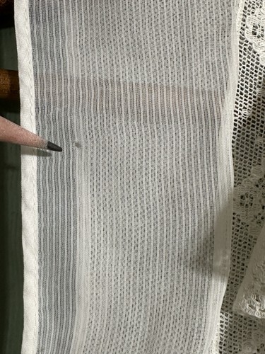 Vintage 1930’s Ruffle Dickie Lace Collar Lacy Sheer Pin Stripes - Picture 3 of 5