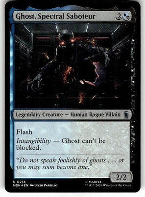 Foil Ghost, Spectral Saboteur 214 Marvel Magic: The Gathering NM