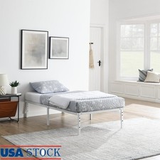 Heavy Duty Steel Slat Bed Frame Platform Storage Mattress Support Easy Assembly