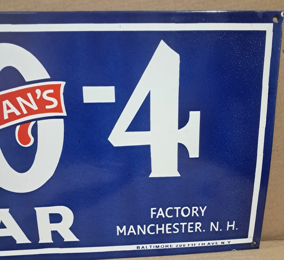 R.G. Sullivan's 7-20-4 Cigar Porcelain Enamel Sign 36 x 15 Inches 1 Sided - Image 4 of 4