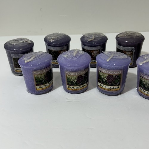 Vintage Yankee Candle Votive Lot Samples Small Lilac Blossom Lavender DISC - Picture 2 of 5
