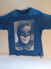 Batman '66 Youth Large Royal Blue W White Batman T Shirt No Tags EX Used
