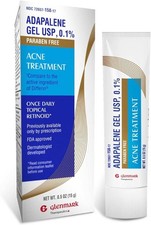 Adapalene Gel 0.1 Acne Treatment, Paraben Free Topical Retinoid Cream-15g Tube