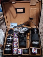 vintage Nikkormat FTN 35mm SLR camera kit